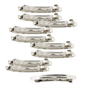 10 Pieces Prong Silver Flat Metal Alligator Hair Clips Barrette for Bows Hairpins DIY Hair Accessories