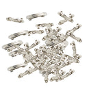50 Pieces Silver Color Metal French Barrettes Clips Spring Hair Pins Blank for Hair Bow DIY Headwear Findings