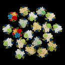 20 Pieces Flower Resin Flatback Cabochon for DIY Jewelry Phone Case Decoration