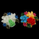 20 Pieces Flower Resin Flatback Cabochon for DIY Jewelry Phone Case Decoration