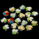 20 Pieces Flower Resin Flatback Cabochon for DIY Jewelry Phone Case Decoration