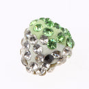 10 Pieces Half Hole Strawberry Shape Clay Rhinestone Embellishment for DIY Hair Accessories Craft