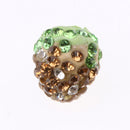 10 Pieces Half Hole Strawberry Shape Clay Rhinestone Embellishment for DIY Hair Accessories Craft