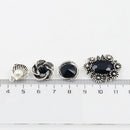 8 Pieces Metal Black Crystal Pendant Charms Findings for DIY Hair Accessories Jewelry Making Crafts