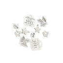 10 Pieces Metal Pendant Charms Findings w/Hole for DIY Hair Accessories Jewelry Making Crafts