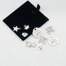 10 Pieces Metal Pendant Charms Findings w/Hole for DIY Hair Accessories Jewelry Making Crafts