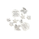 10 Pieces Metal Pendant Charms Findings w/Hole for DIY Hair Accessories Jewelry Making Crafts