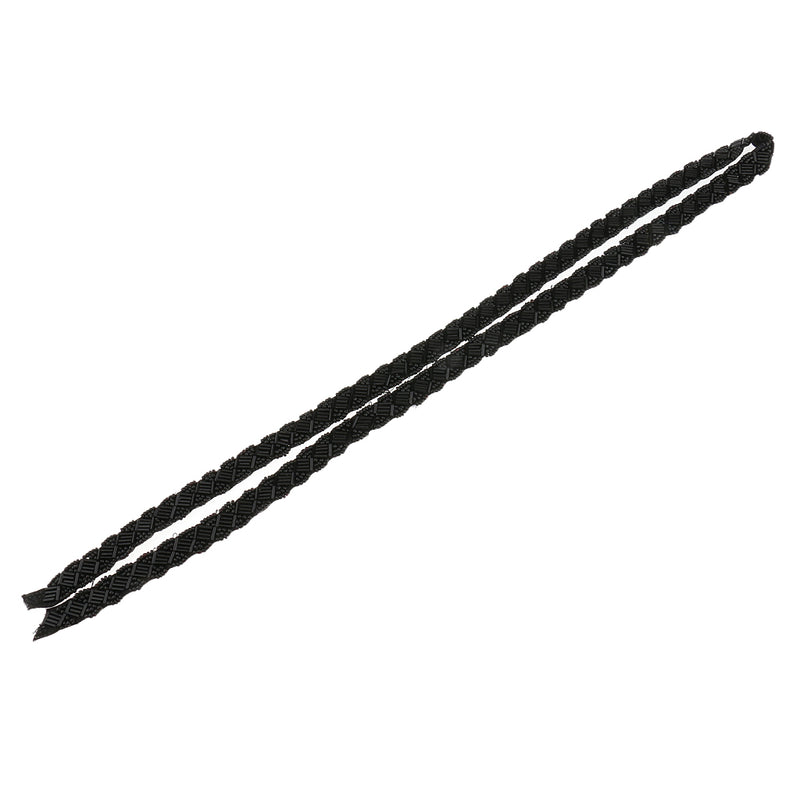 1 Yard Black Glass Beads Beaded Chain Ribbon Trim Applique for Sewing Crafts DIY 1.5cm