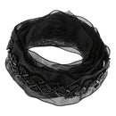 1 Yard Black Glass Beads Beaded Chain Ribbon Trim Applique for Sewing Crafts DIY