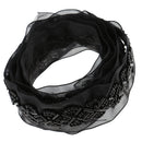 1 Yard Black Glass Beads Beaded Chain Ribbon Trim Applique for Sewing Crafts DIY