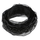 1 Yard Black Glass Beads Beaded Chain Ribbon Trim Applique for Sewing Crafts DIY