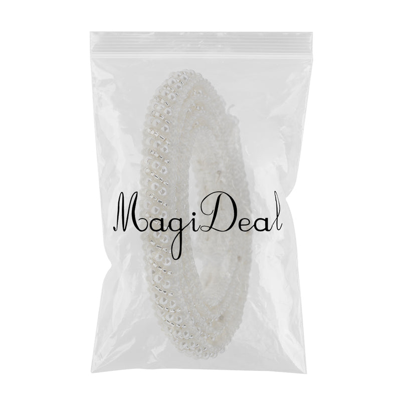 1 Yard Pearl Glass Beaded Lace Trims Applique Ribbon Sewing Craft wedding Dress Decoration