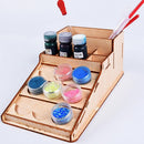 Wood Epoxy Tools Storage Boxes Paint Bottle Brushes Rack Model Organizer