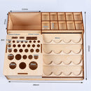 Wood Epoxy Tools Storage Boxes Paint Bottle Brushes Rack Model Organizer