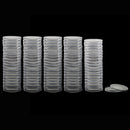 100 Piece Clear Coin Capsules Containers Holders Coins Storage Boxes Case 40mm