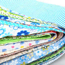 30 Pieces 100%Cotton Floral Plaid Fabric Applique Cloth Bedding Patchwork 50x5cm