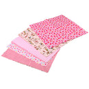 12 Pieces Pink Cotton Fabric Patchwork Flower Floral Printed Dressmaking DIY 25x25cm