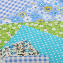 25 Pieces Green Cotton Fabric DIY Sewing Quilting Cloth Bedding Patchwork 20x10cm