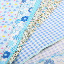 10 Pieces Blue Cotton Fabric DIY Sewing Quilting Cloth Bedding Patchwork 50x10cm