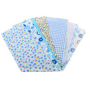 10 Pieces Blue Cotton Fabric DIY Sewing Quilting Cloth Bedding Patchwork 50x10cm