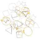 36 Pieces Silver & Gold Trendy Geometric Simple Earring Finding Charms Craft