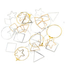 36 Pieces Silver & Gold Trendy Geometric Simple Earring Finding Charms Craft