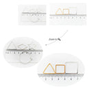 36 Pieces Silver & Gold Trendy Geometric Simple Earring Finding Charms Craft