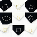 36 Pieces Silver & Gold Trendy Geometric Simple Earring Finding Charms Craft