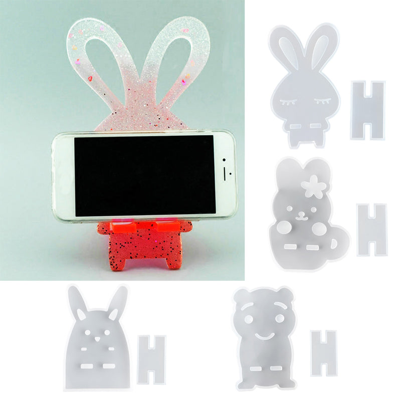1 Piece Silicone Mold for Crystal Phone Holder Stand Making Craft Tool