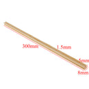 5 Pieces Natural Pine Wood Sticks with Groove DIY Hobby Craft 8mm