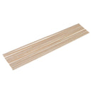 5 Pieces Balsa Wood Semi Circle Sticks Strips for Model DIY Crafts 10x12mm