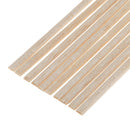 5 Pieces Balsa Wood Semi Circle Sticks Strips for Model DIY Crafts 10x12mm