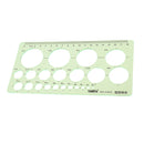 2mm to 40mm CIRCLES TEMPLATE TECHNICAL DRAWING STENCIL GOVERNING CIRCLE MODEL 10X20CM