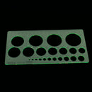 2mm to 40mm CIRCLES TEMPLATE TECHNICAL DRAWING STENCIL GOVERNING CIRCLE MODEL 10X20CM