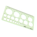 2mm to 40mm CIRCLES TEMPLATE TECHNICAL DRAWING STENCIL GOVERNING CIRCLE MODEL 10X20CM