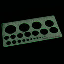 2mm to 40mm CIRCLES TEMPLATE TECHNICAL DRAWING STENCIL GOVERNING CIRCLE MODEL 10X20CM