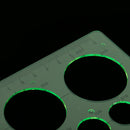 2mm to 40mm CIRCLES TEMPLATE TECHNICAL DRAWING STENCIL GOVERNING CIRCLE MODEL 10X20CM