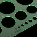 2mm to 40mm CIRCLES TEMPLATE TECHNICAL DRAWING STENCIL GOVERNING CIRCLE MODEL 10X20CM