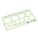 2mm to 40mm CIRCLES TEMPLATE TECHNICAL DRAWING STENCIL GOVERNING CIRCLE MODEL 10X20CM