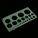 2mm to 40mm CIRCLES TEMPLATE TECHNICAL DRAWING STENCIL GOVERNING CIRCLE MODEL 10X20CM