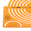 PLASTIC LARGE ISOMETRIC ELLIPSE DRAWING STENCIL STUDENTS MATH RULER CRAFT