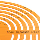 PLASTIC LARGE ISOMETRIC ELLIPSE DRAWING STENCIL STUDENTS MATH RULER CRAFT