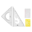 15 Piece/set Drawing Tools Kit Drafting Template Ruler Pencils Office Supplies