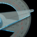 All Circular 10 cm Plastic 360 Degree Protractor Pointer Ruler Angular Viewer Swing Arm School Office Supplies