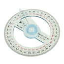 All Circular 10 cm Plastic 360 Degree Protractor Pointer Ruler Angular Viewer Swing Arm School Office Supplies