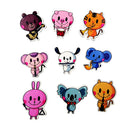 50 Pieces Assorted Animal Shaped Wooden Buttons Flat Embellishments for Sewing Crafting