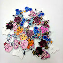50 Pieces Assorted Animal Shaped Wooden Buttons Flat Embellishments for Sewing Crafting