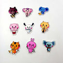50 Pieces Assorted Animal Shaped Wooden Buttons Flat Embellishments for Sewing Crafting