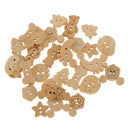 100 Pieces Wood Buttons 2 Hole Mixed Buttons Animal Buttons for DIY Sewing Craft