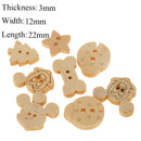 100 Pieces Wood Buttons 2 Hole Mixed Buttons Animal Buttons for DIY Sewing Craft